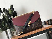 LV Saint Placide Bag Monogram M43715 BURGUNDY 25CM - 2