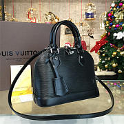 LOUIS VUITTON ALMA BB STRIPE EPI LEATHER NOIR M40862 - 3