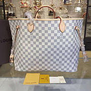 LV Damier Azur Neo Neverfull GM Rose Ballerine - 5