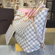 LV Damier Azur Neo Neverfull GM Rose Ballerine - 4
