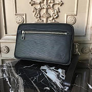LV KASAI CLUTCH BLACK 24CM - 1