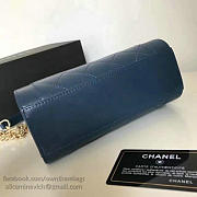 CHANEL SMALL LABEL CLICK LEATHER SHOPPING BAG BLUE A93731 VS 04747 - 5