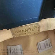 CHANEL SMALL LABEL CLICK LEATHER SHOPPING BAG BLUE A93731 VS 04747 - 2