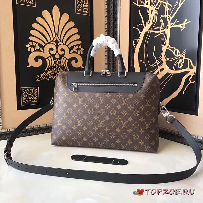 LV PORTE DOCUMENTS JOUR MONOGRAM MACASSAR CANVAS 3830 - 1