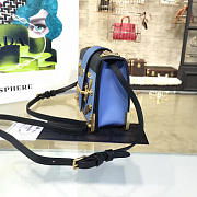 PRADA CAHIER LEATHER SHOULDER BAG METEOR LIGHT BLUE 4275 - 5