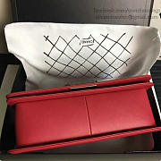 CHANEL CAVIAR QUILTED CALFSKIN LARGE BOY BAG RED A14042 VS 09730 - 5