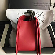 CHANEL CAVIAR QUILTED CALFSKIN LARGE BOY BAG RED A14042 VS 09730 - 6