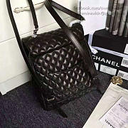 CHANEL QUILTED LAMBSKIN LARGE BACKPACK BLACK 30CM - 2