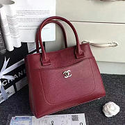 CHANEL CALFSKIN LARGE SHOPPING BAG BURGUNDY A69929 VS 00151 - 1