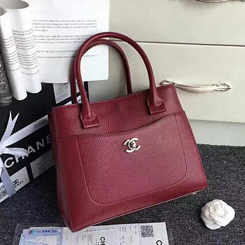 CHANEL CALFSKIN LARGE SHOPPING BAG BURGUNDY A69929 VS 00151