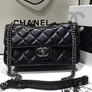 CHANEL QUILTED CALFSKIN PERFECT EDGE BAG SILVER BLACK A14041 VS 00923 - 1
