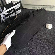 CHANEL CANVAS PATCHWORK CHEVRON LARGE SHOPPING BAG BLACK 260302 VS 02391 - 3