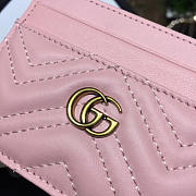 GUCCI MARMONT CARD CASE NEXTDUSTY PINK MATELASSÉ LEATHER - 4