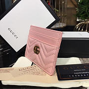 GUCCI MARMONT CARD CASE NEXTDUSTY PINK MATELASSÉ LEATHER - 6