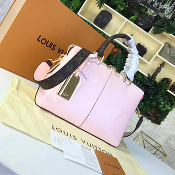 LV Vernis Tote Miroir Patent Leather Pink 32CM