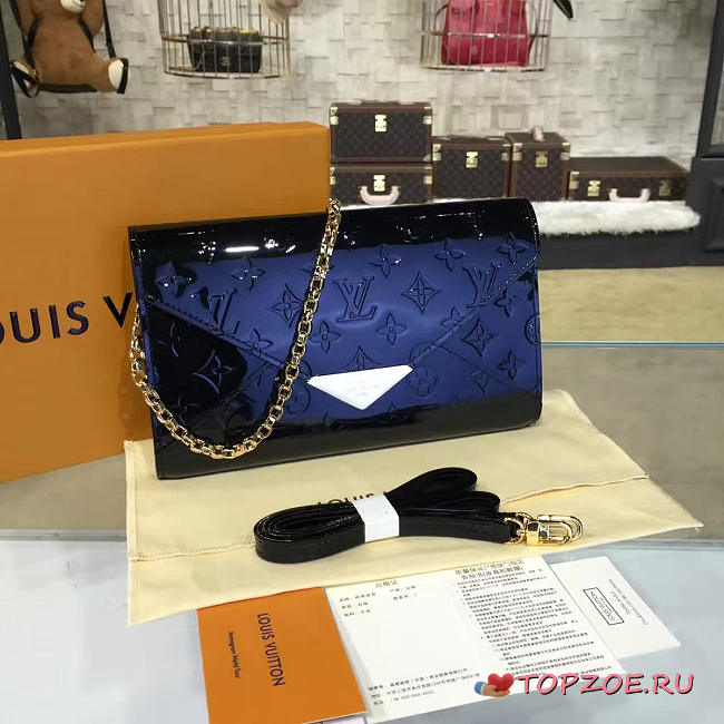   LOUIS VUITTON MONOGRAM VERNIS MIRA CHAIN WALLET 3325 - 1