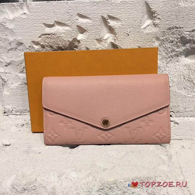 LOUIS VUITTON SARAH WALLET ROSE POUDRE 3725 - 1