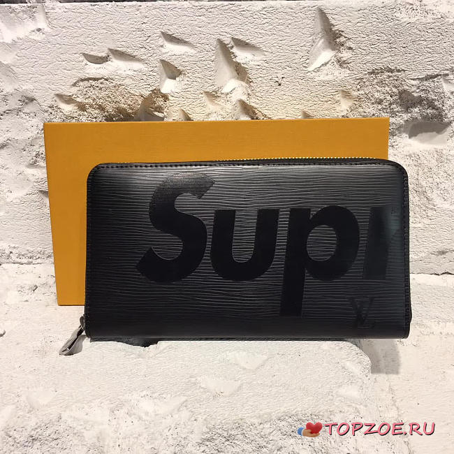 LOUIS VUITTON SUPREME ZIPPY WALLET NOIR - 1