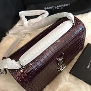 YSL SUNSET CHAIN WALLET IN CROCODILE EMBOSSED SHINY LEATHER 4841 - 2