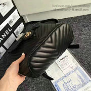 CHANEL CHEVRON LAMBSKIN BACKPACK BLACK GOLD HARDWARE 24CM - 2