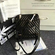 CHANEL CHEVRON LAMBSKIN BACKPACK BLACK GOLD HARDWARE 24CM - 3