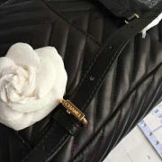 CHANEL CHEVRON LAMBSKIN BACKPACK BLACK GOLD HARDWARE 24CM - 4
