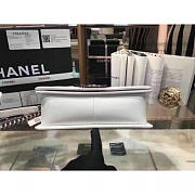 CHANEL QUILTED LAMBSKIN MEDIUM BOY BAG WHITE A67086 VS 07017 - 6