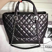 CHANEL CAVIAR QUILTED LAMBSKIN SHOPPING TOTE BAG BLACK 260301 VS 02839 - 6