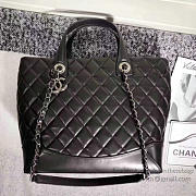 CHANEL CAVIAR QUILTED LAMBSKIN SHOPPING TOTE BAG BLACK 260301 VS 02839 - 4