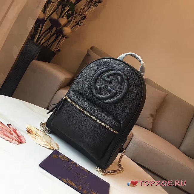 GUCCI GG LEATHER BACKPACK 016 - 1