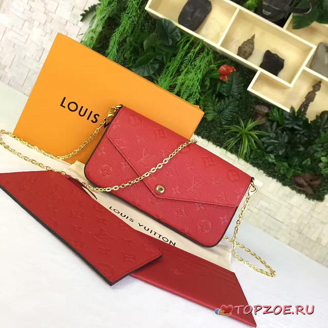 LOUIS VUITTON POCHETTE FELICIE CERISE M64064 SIZE 21 x 11 x 3 CM - 1