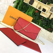 LOUIS VUITTON POCHETTE FELICIE CERISE M64064 SIZE 21 x 11 x 3 CM - 1