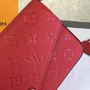 LOUIS VUITTON POCHETTE FELICIE CERISE M64064 SIZE 21 x 11 x 3 CM - 3