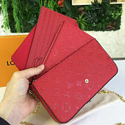 LOUIS VUITTON POCHETTE FELICIE CERISE M64064 SIZE 21 x 11 x 3 CM - 5