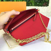 LOUIS VUITTON POCHETTE FELICIE CERISE M64064 SIZE 21 x 11 x 3 CM - 6