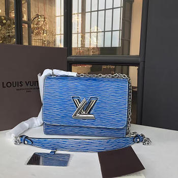LOUIS VUITTON TWIST BLUE DENIM MM