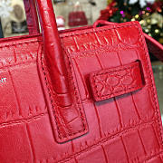 YSL SAC DE JOUR IN CROCODILE EMBOSSED LEATHER RED 4920 - 6