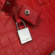 YSL SAC DE JOUR IN CROCODILE EMBOSSED LEATHER RED 4920 - 4