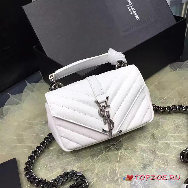 ysl quilted monogram college white CohotBag 5069 - 1