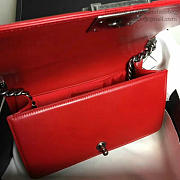 CHANEL MEDIUM CHEVRON LAMBSKIN QUILTED BOY BAG RED A13043 VS 08698 - 3