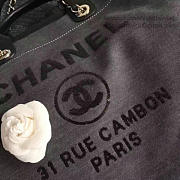 CHANEL CANVAS AND SEQUINS SHOPPING BAG BLACK A66941 VS 08548 - 6
