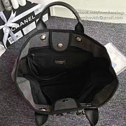 CHANEL CANVAS AND SEQUINS SHOPPING BAG BLACK A66941 VS 08548 - 5