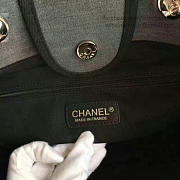 CHANEL CANVAS AND SEQUINS SHOPPING BAG BLACK A66941 VS 08548 - 4