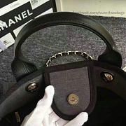 CHANEL CANVAS AND SEQUINS SHOPPING BAG BLACK A66941 VS 08548 - 2
