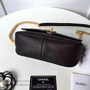 CHANEL GRAINED CALFSKIN MINI TOP HANDLE FLAP BAG BLACK A93756 VS 09826 - 5