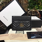GUCCI MARMONT CARD CASE NEXTBLACK LEATHER   - 1