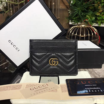 GUCCI MARMONT CARD CASE NEXTBLACK LEATHER  