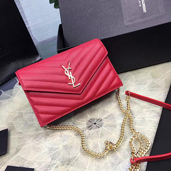 ysl gold monogram college red CohotBag 5072