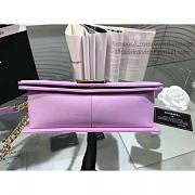 CHANEL QUILTED LAMBSKIN MEDIUM BOY BAG VIOLET A67086 VS 02341 - 2