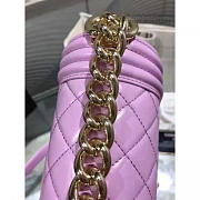 CHANEL QUILTED LAMBSKIN MEDIUM BOY BAG VIOLET A67086 VS 02341 - 5